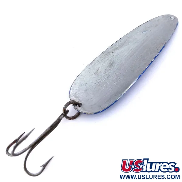 Vintage  Eppinger Dardevle, 1oz Blue / White / Silver fishing spoon #10037