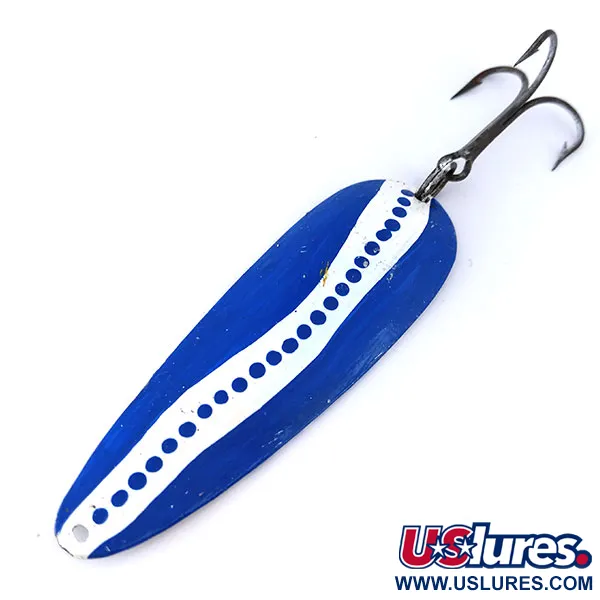 Vintage  Eppinger Dardevle, 1oz Blue / White / Silver fishing spoon #10037