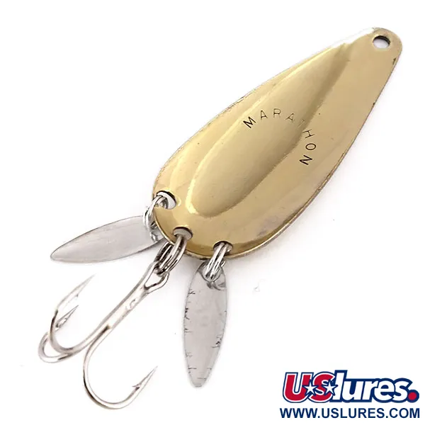 Vintage   Marathon (with sonic blades), 2/5oz Gold fishing spoon #10043