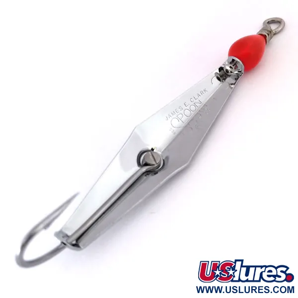 Vintage  James E. Clark  Clark Spoon, 1/2oz Nickel fishing spoon #10295