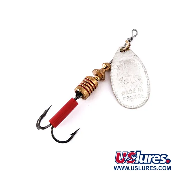 Vintage   Mepps Aglia 2, 3/16oz Silver spinning lure #15897