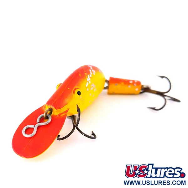 Vintage  Eppinger Sparkle Tail, 3/16oz Yellow / Red / Glitter fishing lure #10592