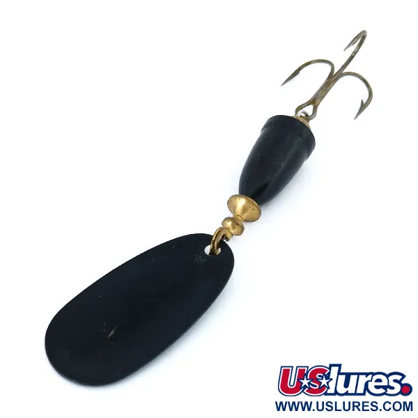 Vintage   Blue Fox Super Vibrax 4, 3/8oz Black spinning lure #10957