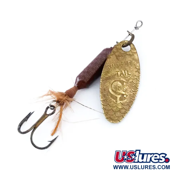 Vintage  Yakima Bait Worden’s Original Rooster Tail, 1/8oz Brass spinning lure #10972