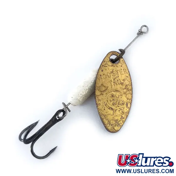 Vintage  Yakima Bait Worden’s Original Rooster Tail, 3/32oz Brass spinning lure #10974