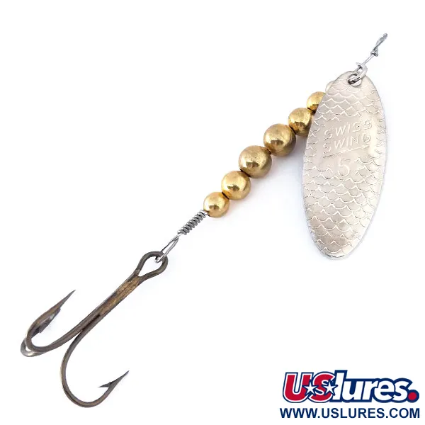  Renosky Lures Swiss Swing 5, 3/16oz Brass / Nickel spinning lure #10988