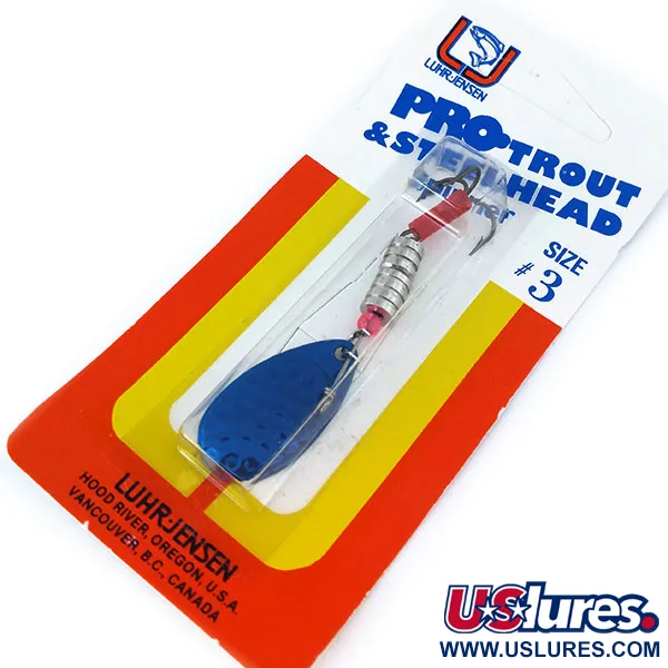   Luhr Jensen Pro Trout 3, 3/16oz Hammered Blue spinning lure #11007