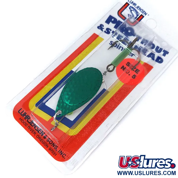   Luhr Jensen Pro Trout 5, 2/5oz Green Metallic spinning lure #11010