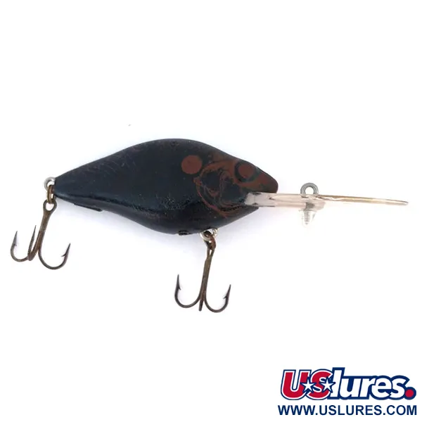 Vintage   Lazy Ike Natural Ike, 1/3oz Black fishing lure #11033