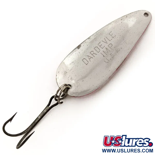Vintage  Eppinger Dardevle Imp, 2/5oz Red / White / Nickel fishing spoon #11340