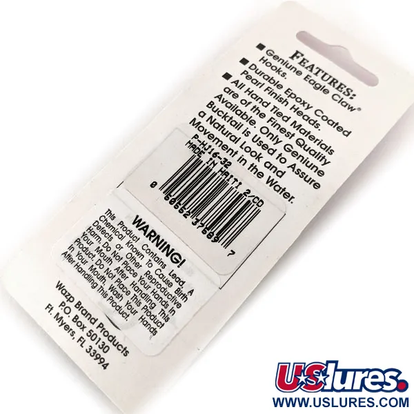  Wahoo Wazp Bucktail Jig, 1/16oz Yellow / Green / Black fishing #14459