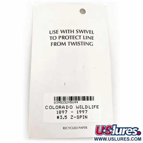 Vintage  Z-RAY Lures Z-Spin Anniversary, 3/16oz Silver / Blue / Gold spinning lure #11525