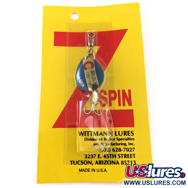 Vintage  Z-RAY Lures Z-Spin Anniversary, 3/16oz Silver / Blue / Gold spinning lure #11525