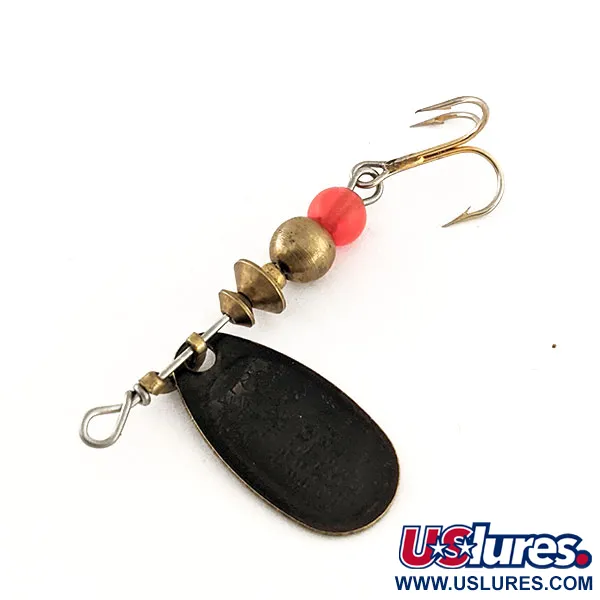Vintage   Mepps Black Fury 1, 1/8oz Black / Yellow spinning lure #11730
