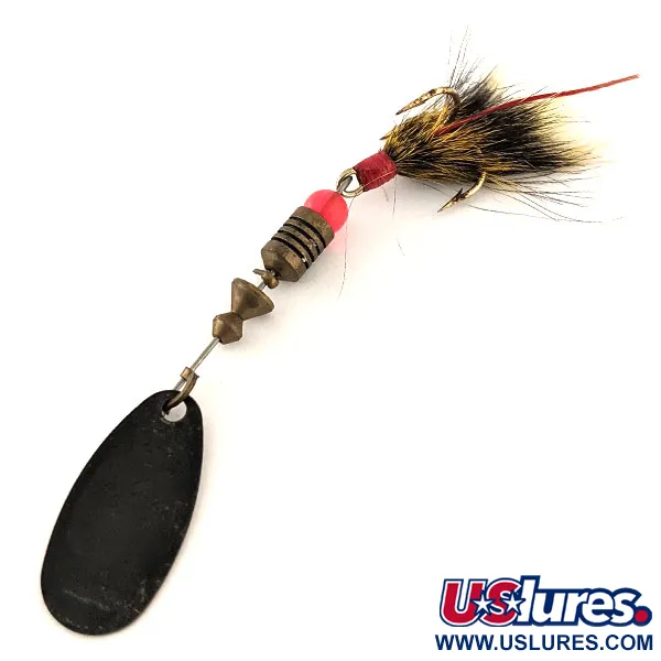 Vintage   Mepps Black Fury 2 Dressed - squirrel tail, 3/16oz  spinning lure #11731