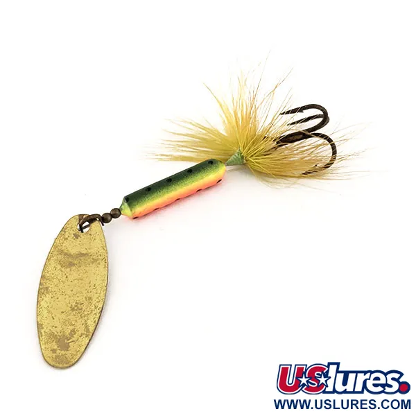 Vintage  Yakima Bait Worden’s Original Rooster Tail, 1/4oz Brass spinning lure #11732