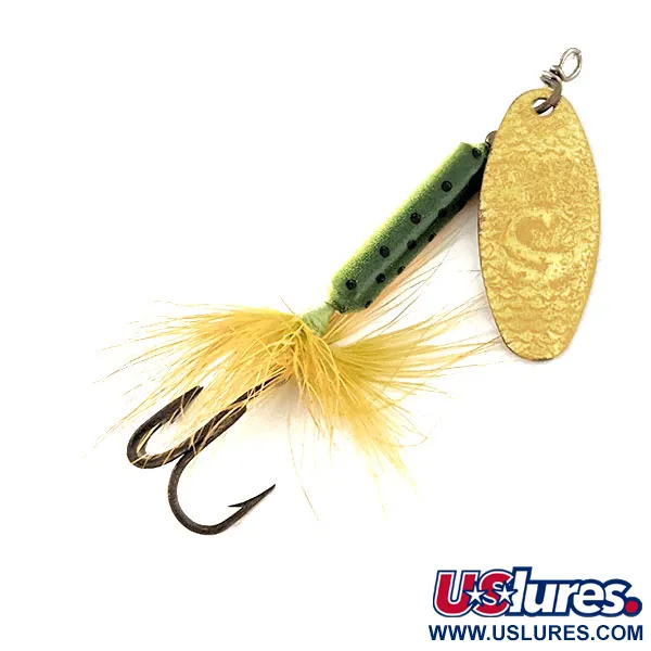 Vintage  Yakima Bait Worden’s Original Rooster Tail, 1/4oz Brass spinning lure #11732