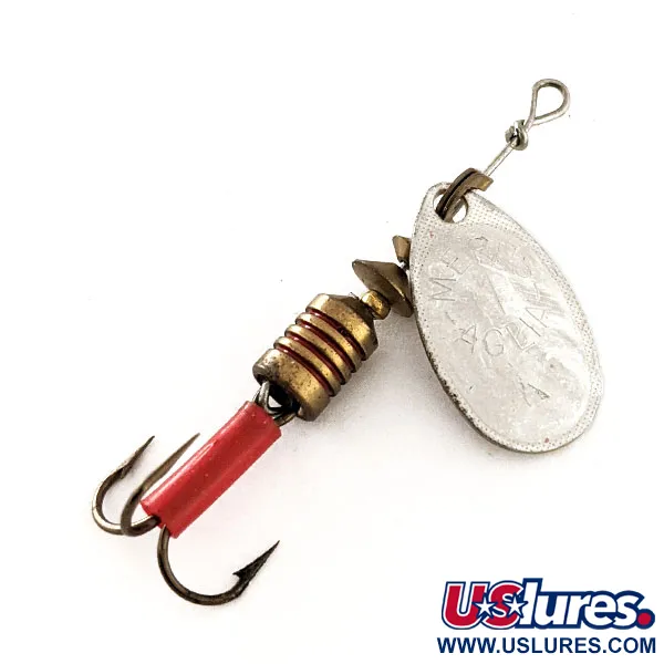 Vintage   Mepps Aglia 1, 1/8oz Silver spinning lure #11811