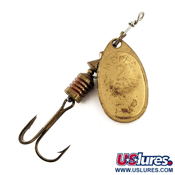 Vintage   Mepps Aglia 2, 3/16oz Brass spinning lure #11814