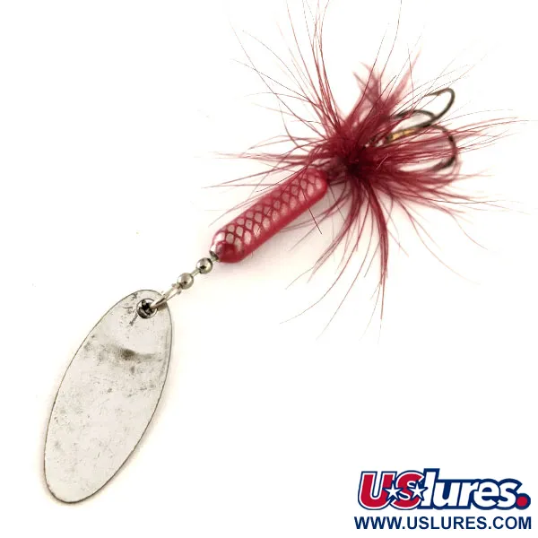 Vintage  Yakima Bait Worden’s Original Rooster Tail, 3/16oz Silver / Red spinning lure #11816
