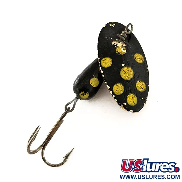 Vintage   Panther Martin 4 Con Punti, 1/8oz Black / Yellow spinning lure #11834