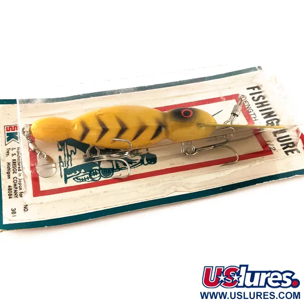   Kmart Kresge #381, 1/2oz Yellow / Black fishing lure #11891