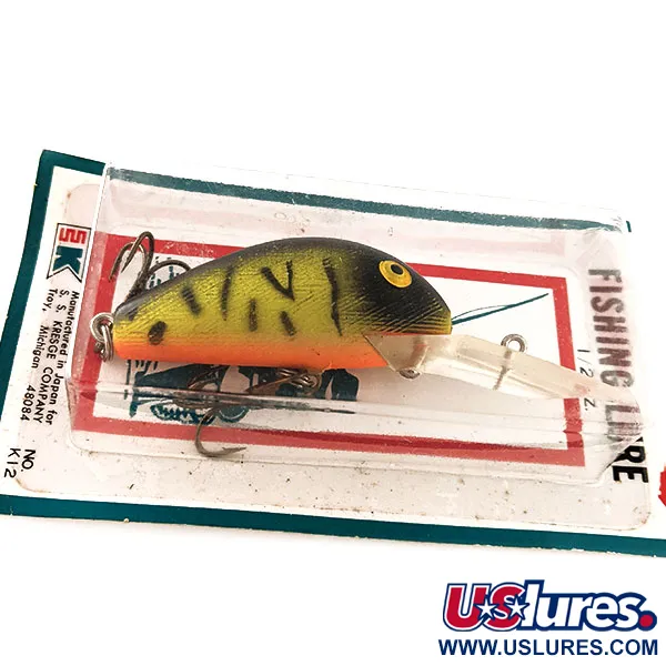   Kmart Kresge #K12, 1/2oz Fire Tiger fishing lure #11892