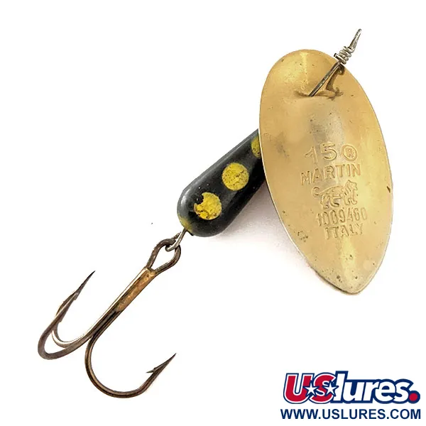 Vintage   Panther Martin 15, 1/2oz Gold / Black spinning lure #11965