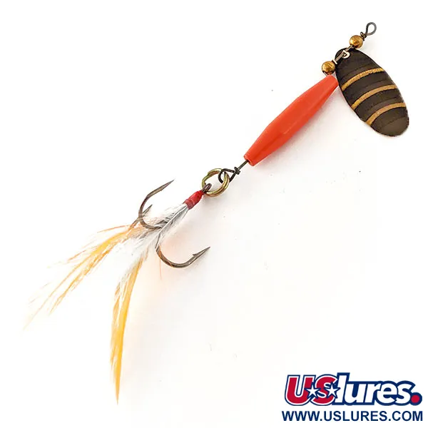 Vintage   Worth #301, 1/3oz red/black/gold spinning lure #18665