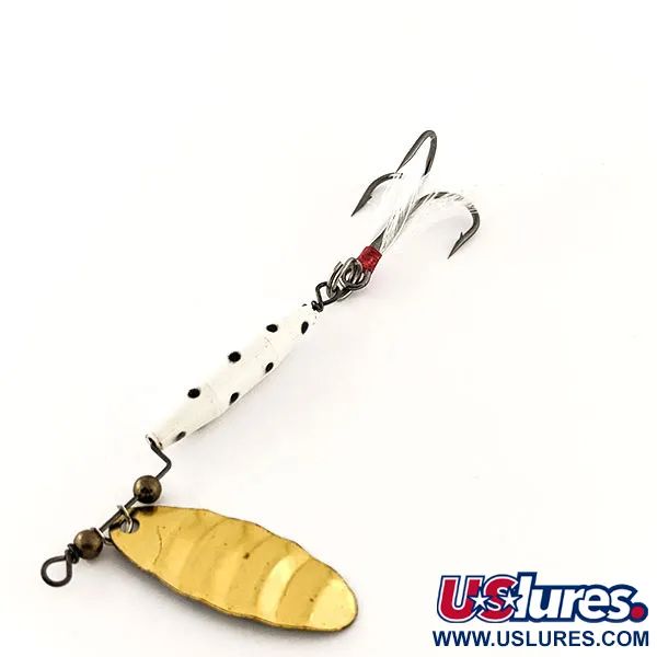 Vintage   Worth #301, 1/3oz white/black/gold spinning lure #18009