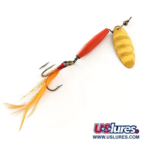 Vintage   Worth #301, 1/3oz black/gold/red spinning lure #23483