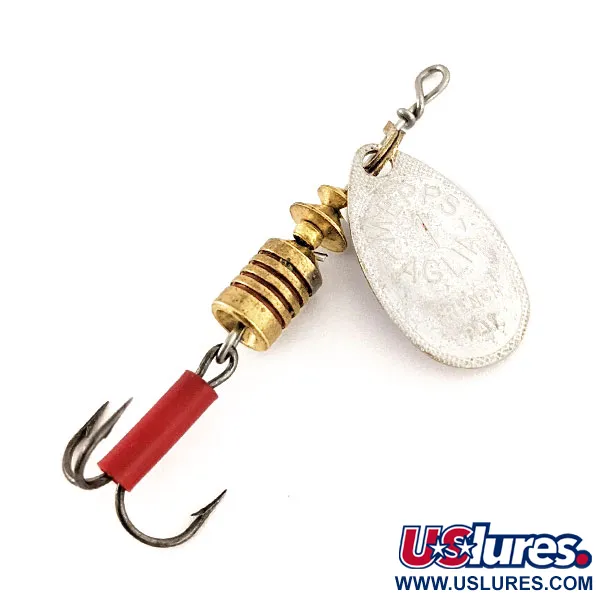 Vintage   Mepps Aglia 1, 1/8oz Silver spinning lure #12124