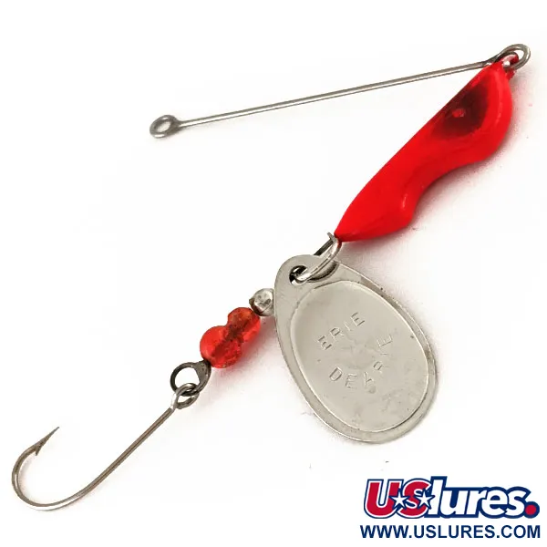 Vintage   Erie Dearie Walleye Killer - UV, 1/2oz Red / Nickel spinning lure #12160