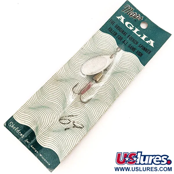   Mepps Aglia 2 (1960s), 3/16oz Silver spinning lure #12203