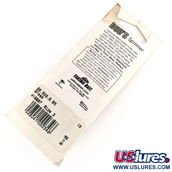  Yakima Bait Steel Head 3 by Bud, 1/4oz Gold spinning lure #12204