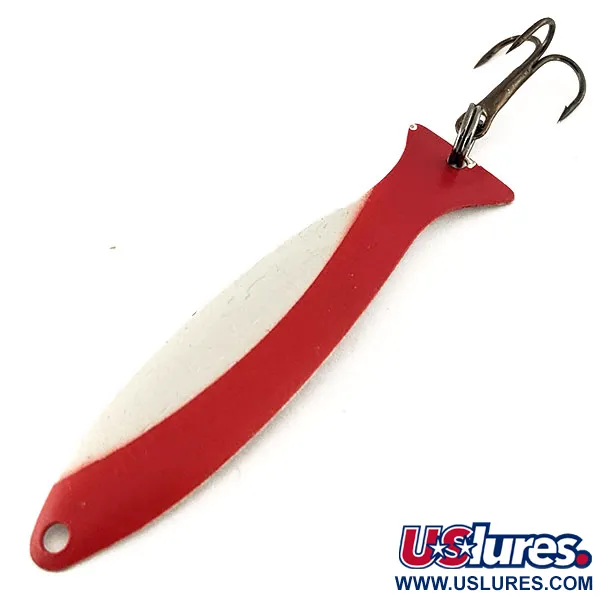 Vintage   ​Worth Fly Rod Demon, 3/64oz Red / White / Nickel fishing spoon #14435