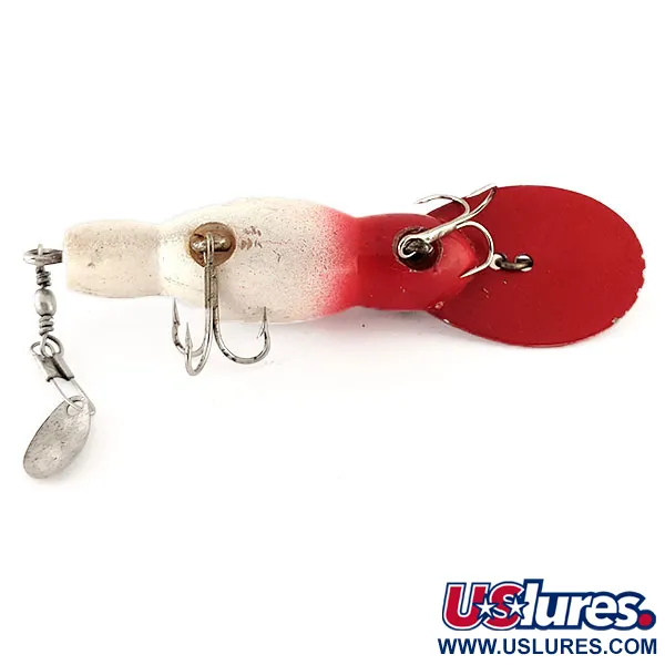 Vintage   Kmart Kresge #380, 1/3oz Red / White fishing lure #12462
