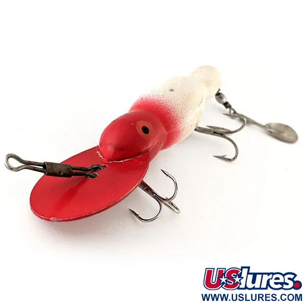 Vintage   Kmart Kresge #380, 1/3oz Red / White fishing lure #12462