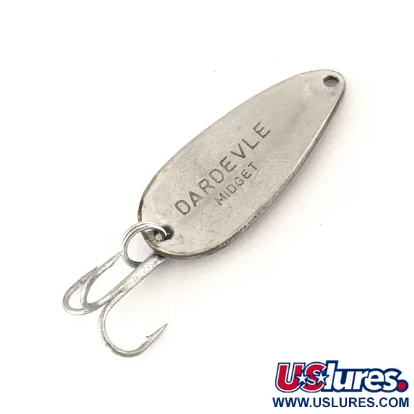 Vintage  Eppinger Dardevle Midget, 3/16oz Nickel / Brass fishing spoon #12473