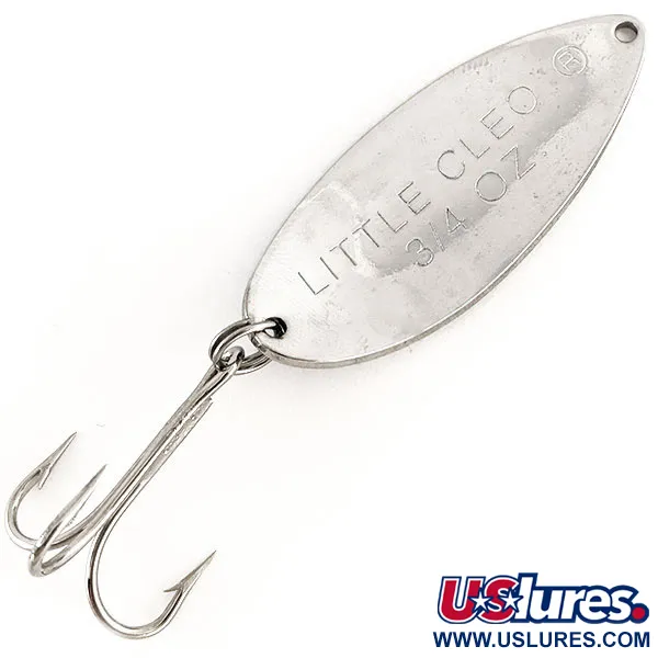Vintage   Acme Little Cleo, 3/4oz Nickel / Blue fishing spoon #12508
