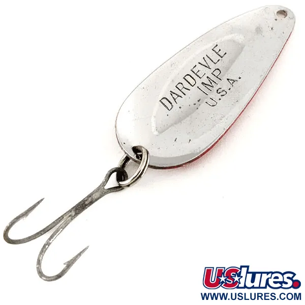 Vintage  Eppinger Dardevle Imp, 2/5oz Red / White / Nickel fishing spoon #12514