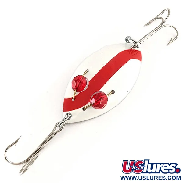 Vintage  Eppinger Red Eye junior, 1/2oz White / Red fishing spoon #12524