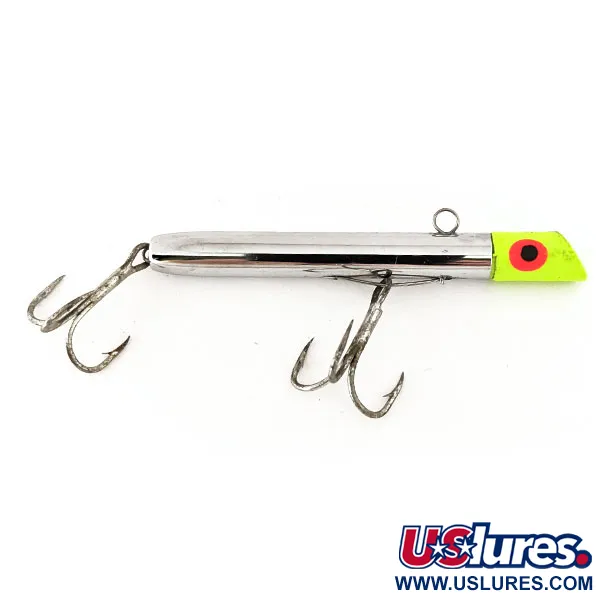 Vintage   Sea Striker Got-Cha Gotcha Got-Cha Plug UV, 2/3oz Nickel / Chartreuse fishing lure #12561