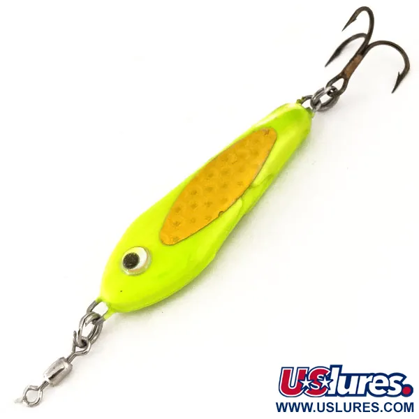 Vintage  Other Bubba-Baits Zig Zag Spoon Jig Lure, 1oz Chartreuse fishing spoon #12572
