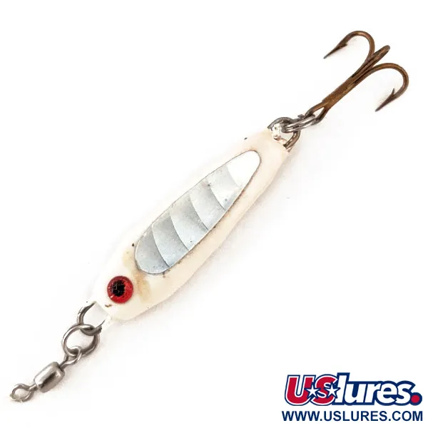 Vintage  Other Bubba-Baits Zig Zag Spoon Jig Lure, 1/4oz White fishing spoon #12573