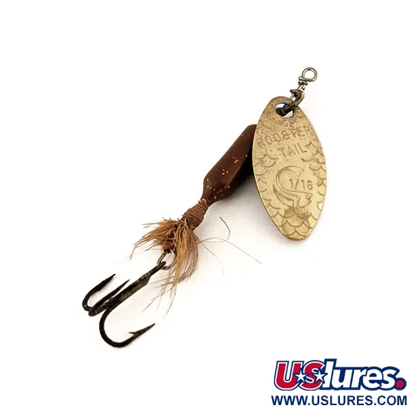 Vintage  Yakima Bait Worden’s Original Rooster Tail, 1/16oz Brass spinning lure #12602