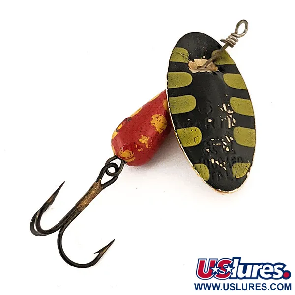Vintage   Panther Martin 6, 3/16oz Black / Gold / Red spinning lure #12604