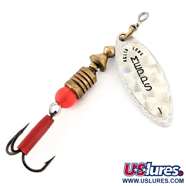 Vintage   Mepps Aglia Long 1, 3/16oz Silver spinning lure #12656