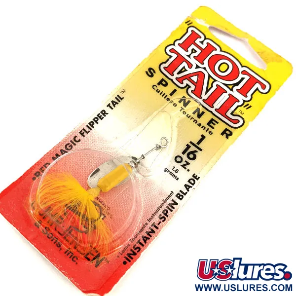   ​Luhr Jensen Hot Tail, 1/16oz Nickel / Yellow spinning lure #15664
