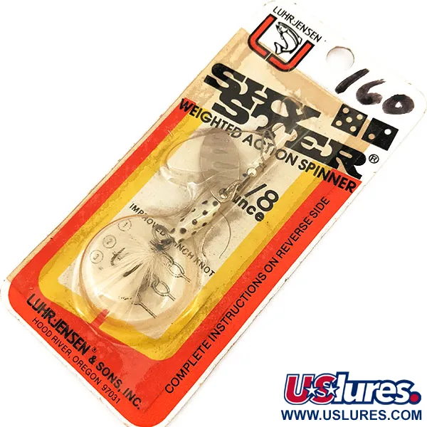   Luhr Jensen Shyster, 1/8oz Nickel / White spinning lure #12689
